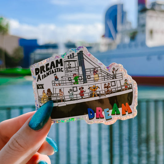 Dream A Fantastic Dream Glitter Sticker