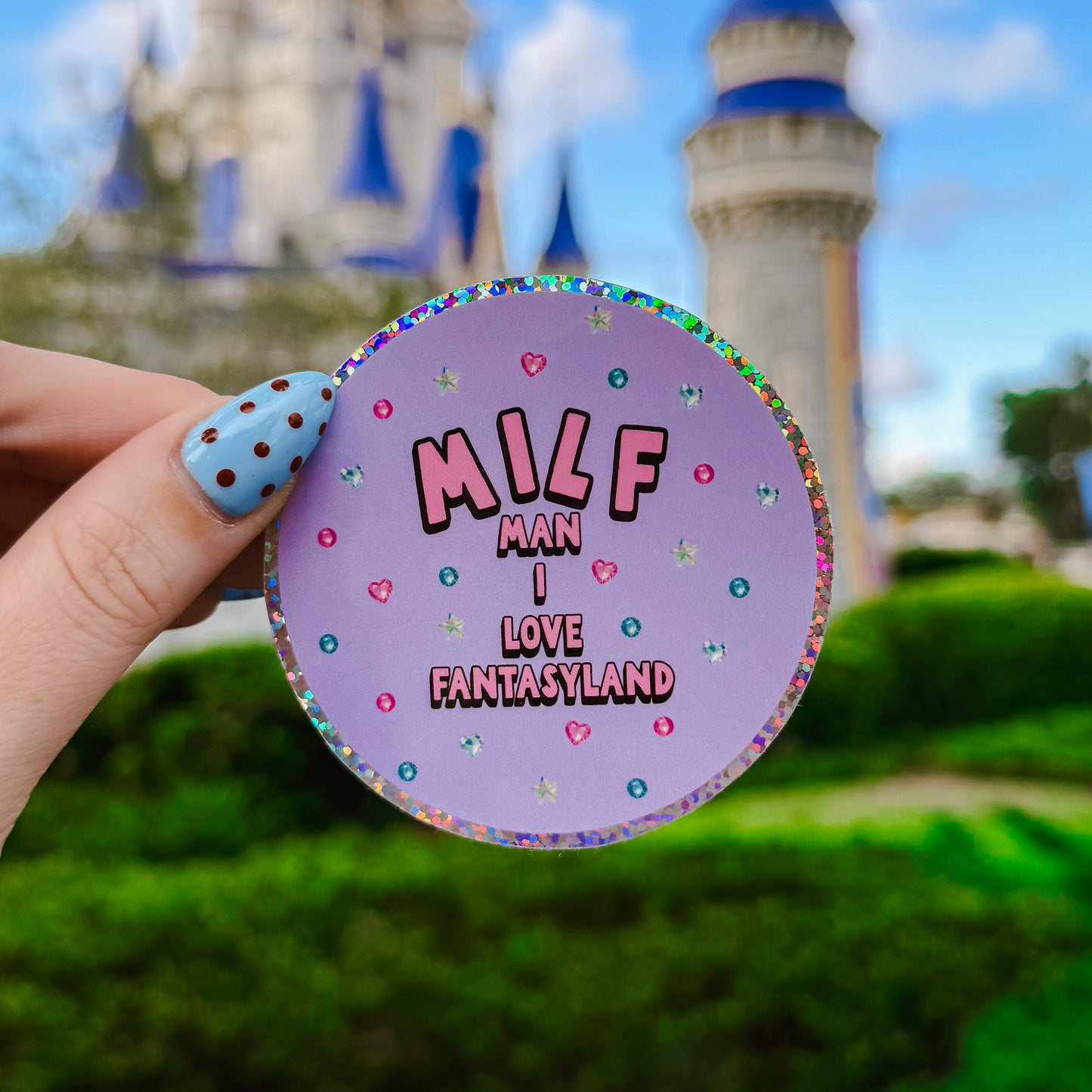 MILF Glitter Sticker