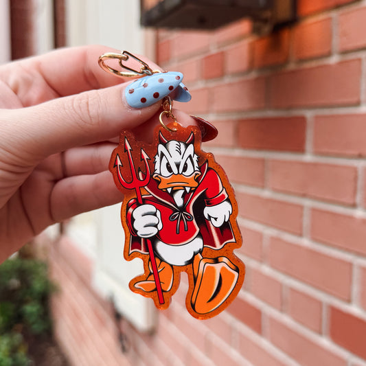 Devil Donald Glitter Bag Charm