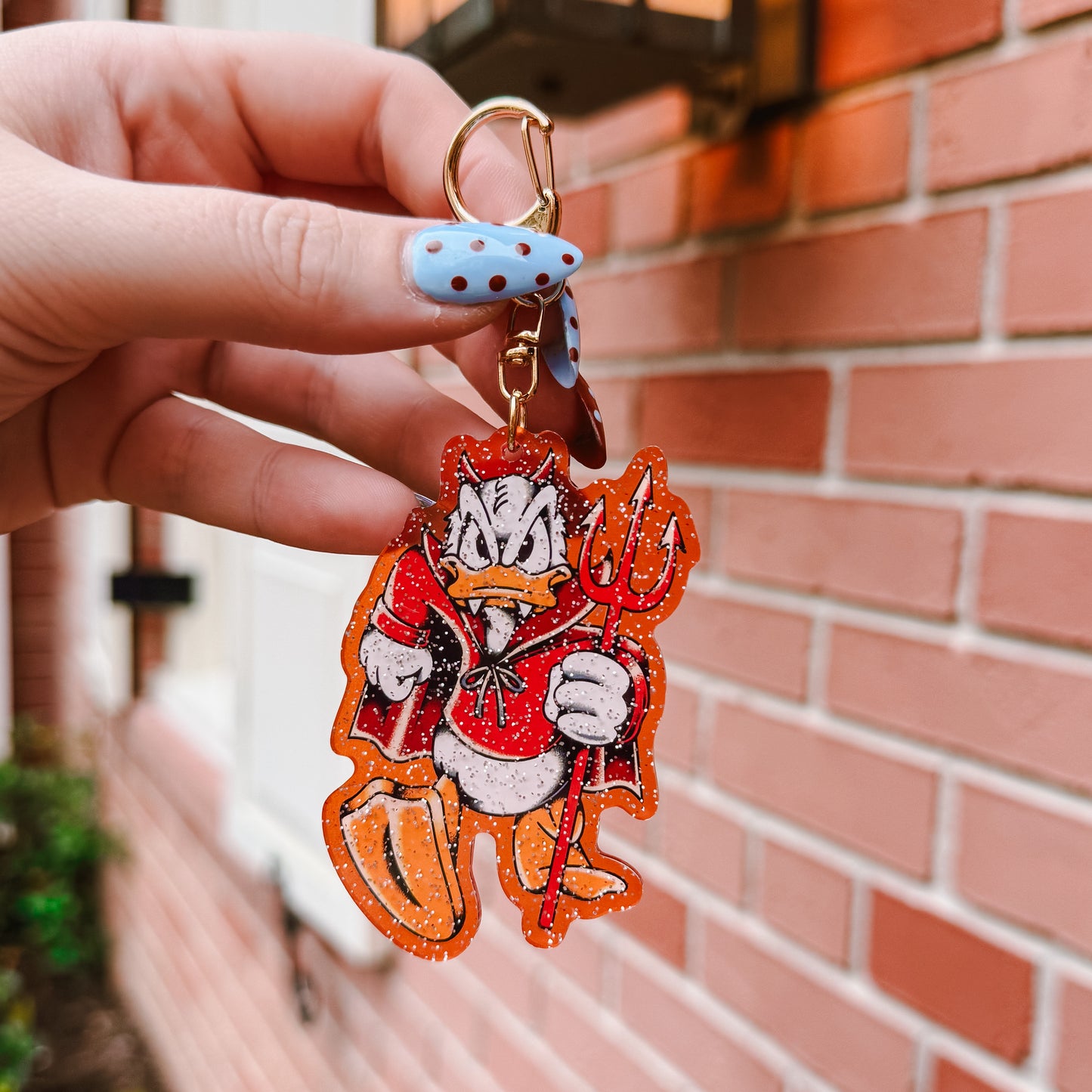 Devil Donald Glitter Bag Charm