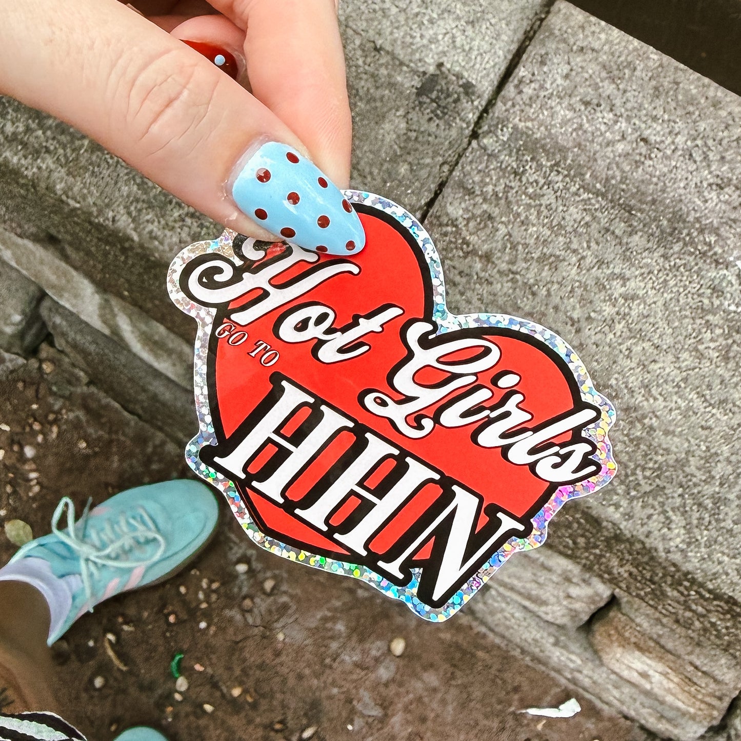 Hot Girls Glitter Sticker