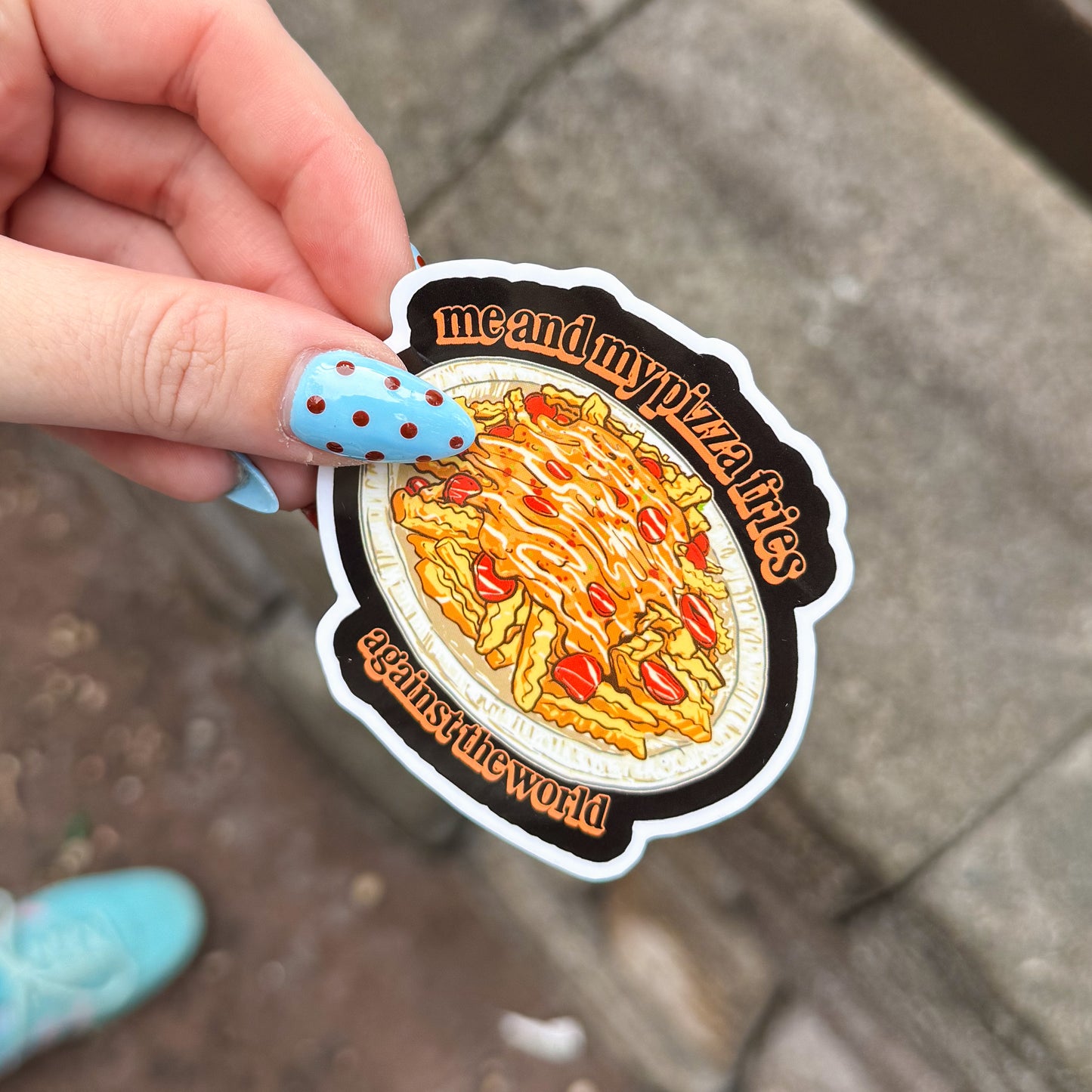 Pizza Fries Sticker
