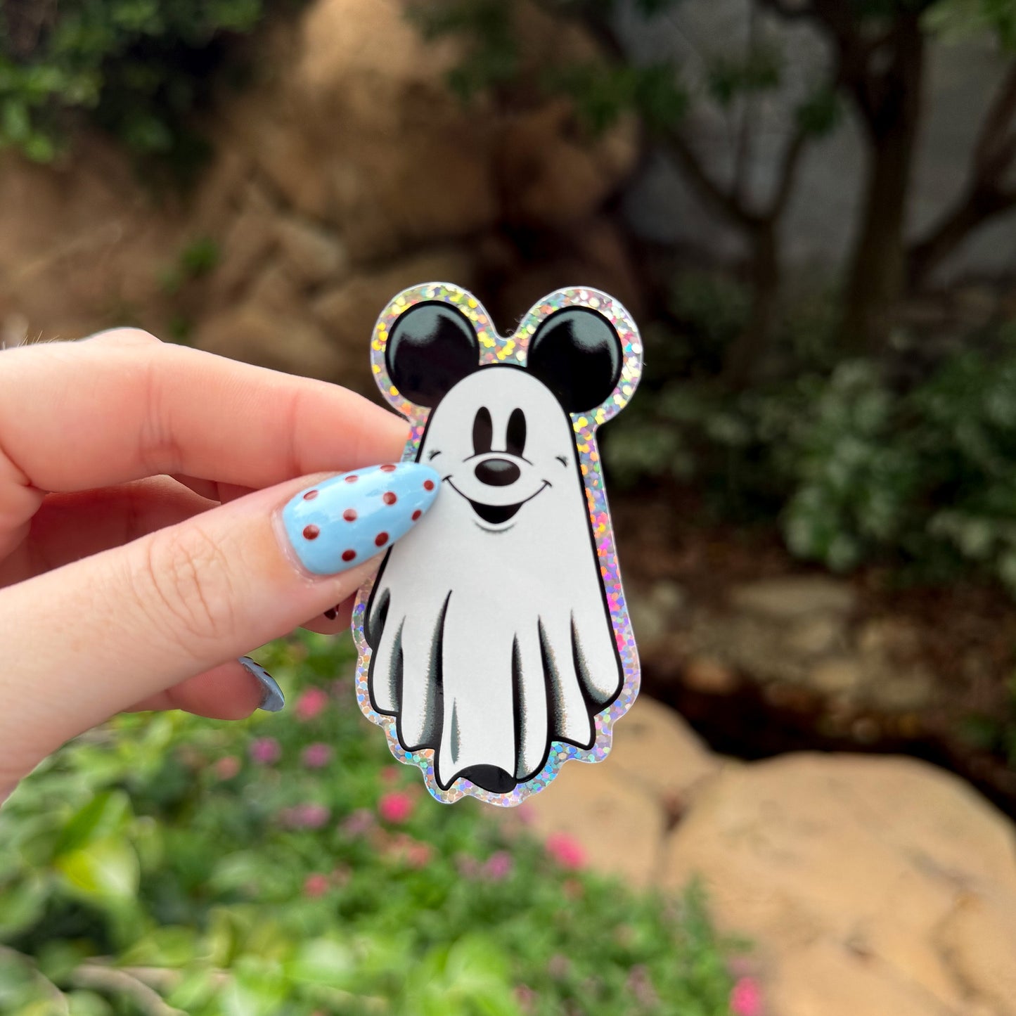 MM Glitter Ghost Sticker