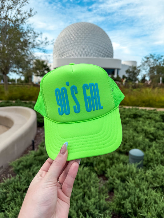 90s GRL Neon Trucker Hat