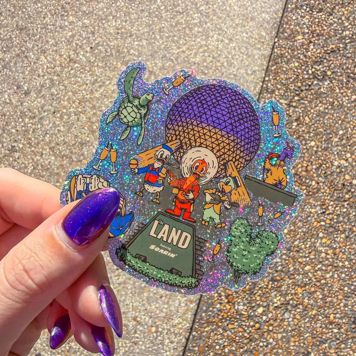 Epcot Glitter Sticker