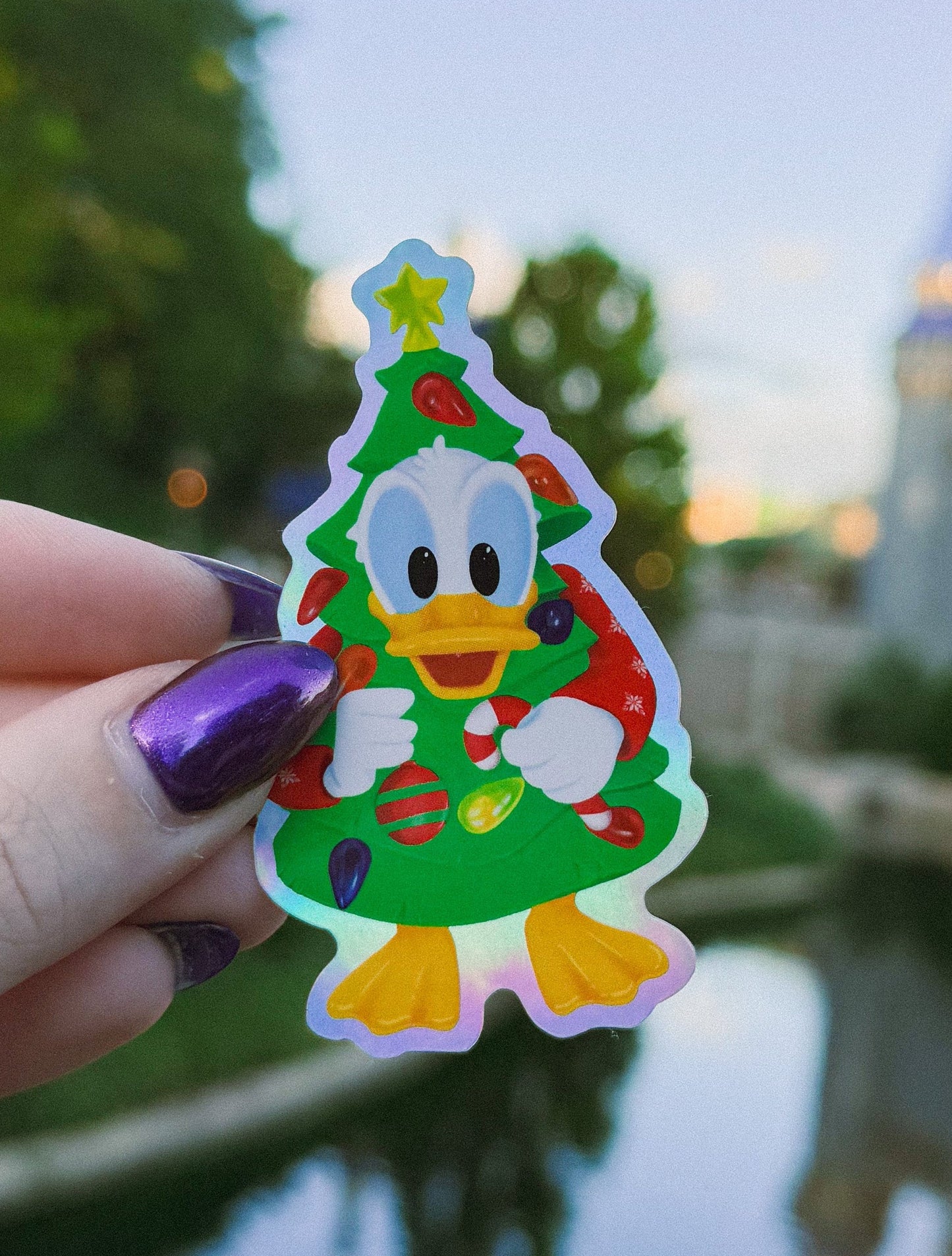 Donald Duck Christmas Tree Sticker