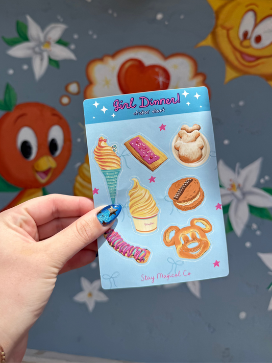 Girl Dinner Sticker Sheet