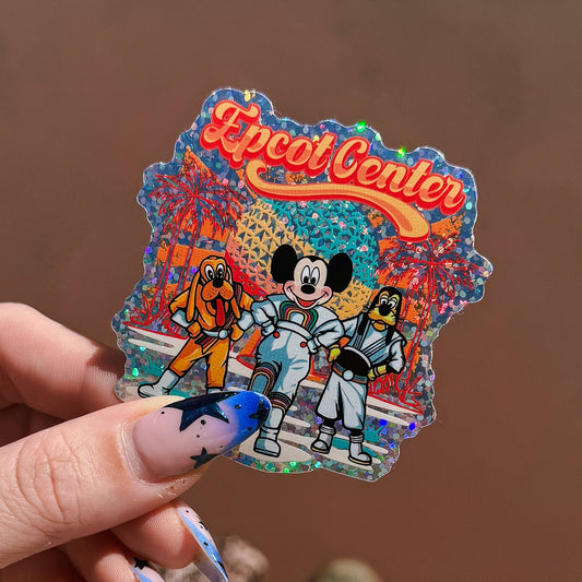 Retro Glitter Sticker