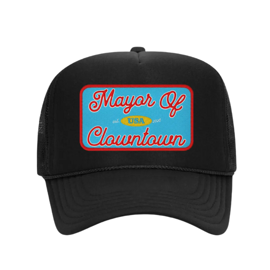Mayor Of Clowntown Embroidered Patch Hat