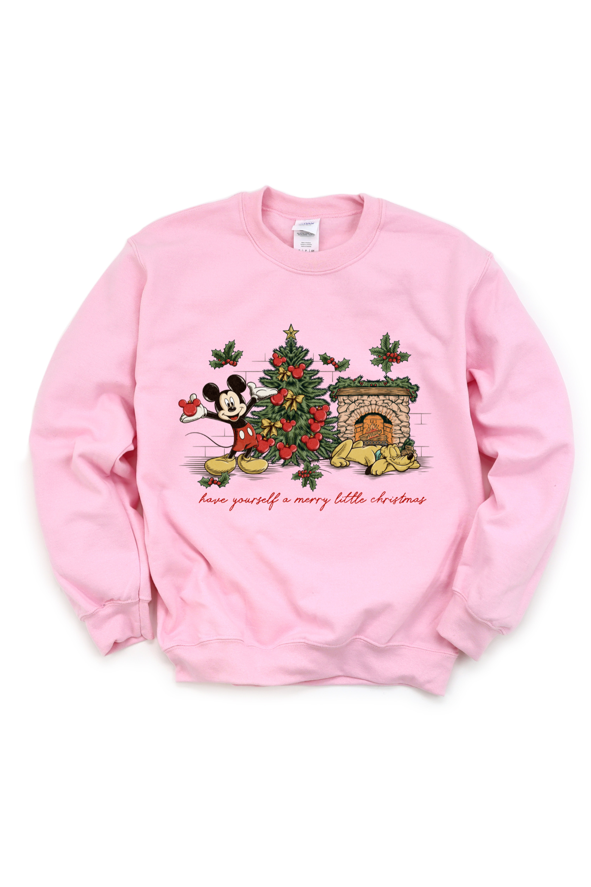 Vintage Inspired Mickey And Pluto Crewneck