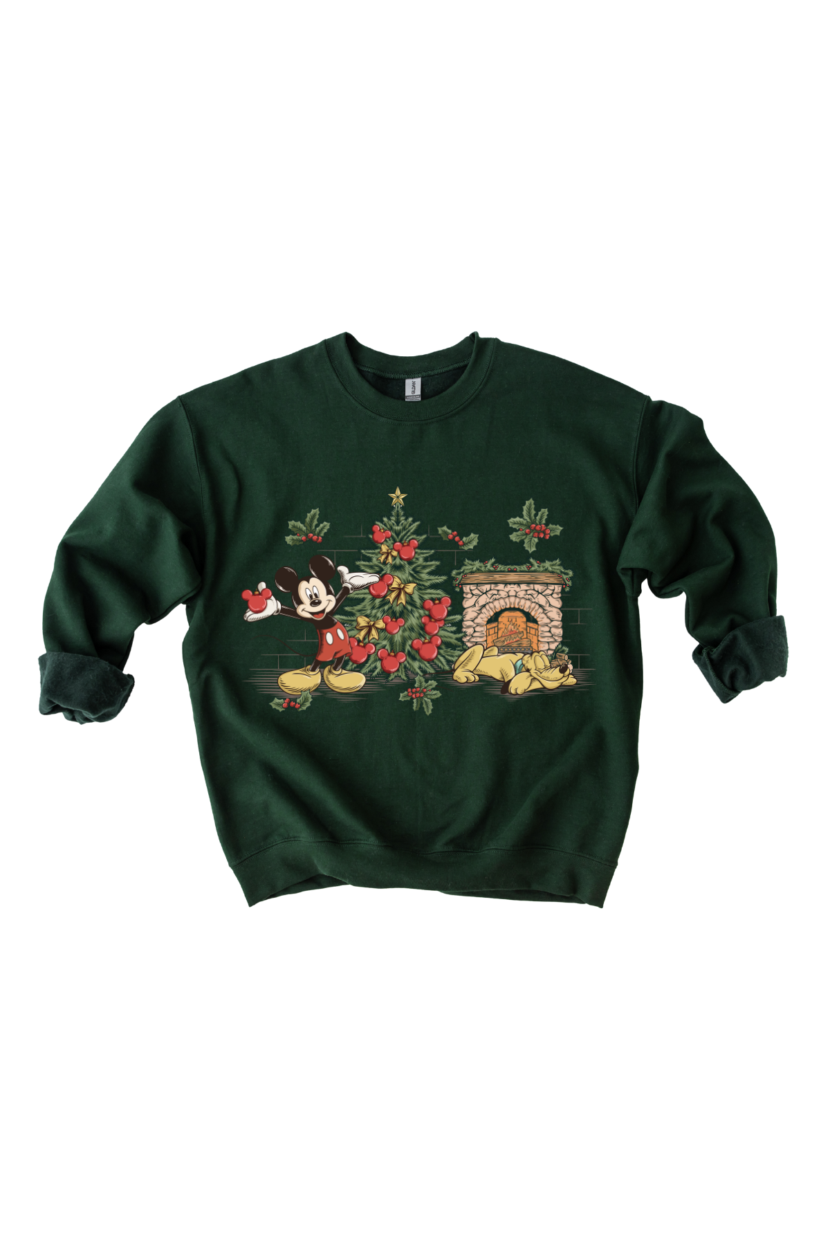 Vintage Inspired Mickey And Pluto Crewneck