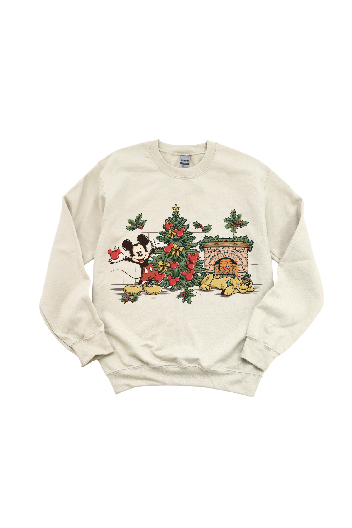 Vintage Inspired Mickey And Pluto Crewneck
