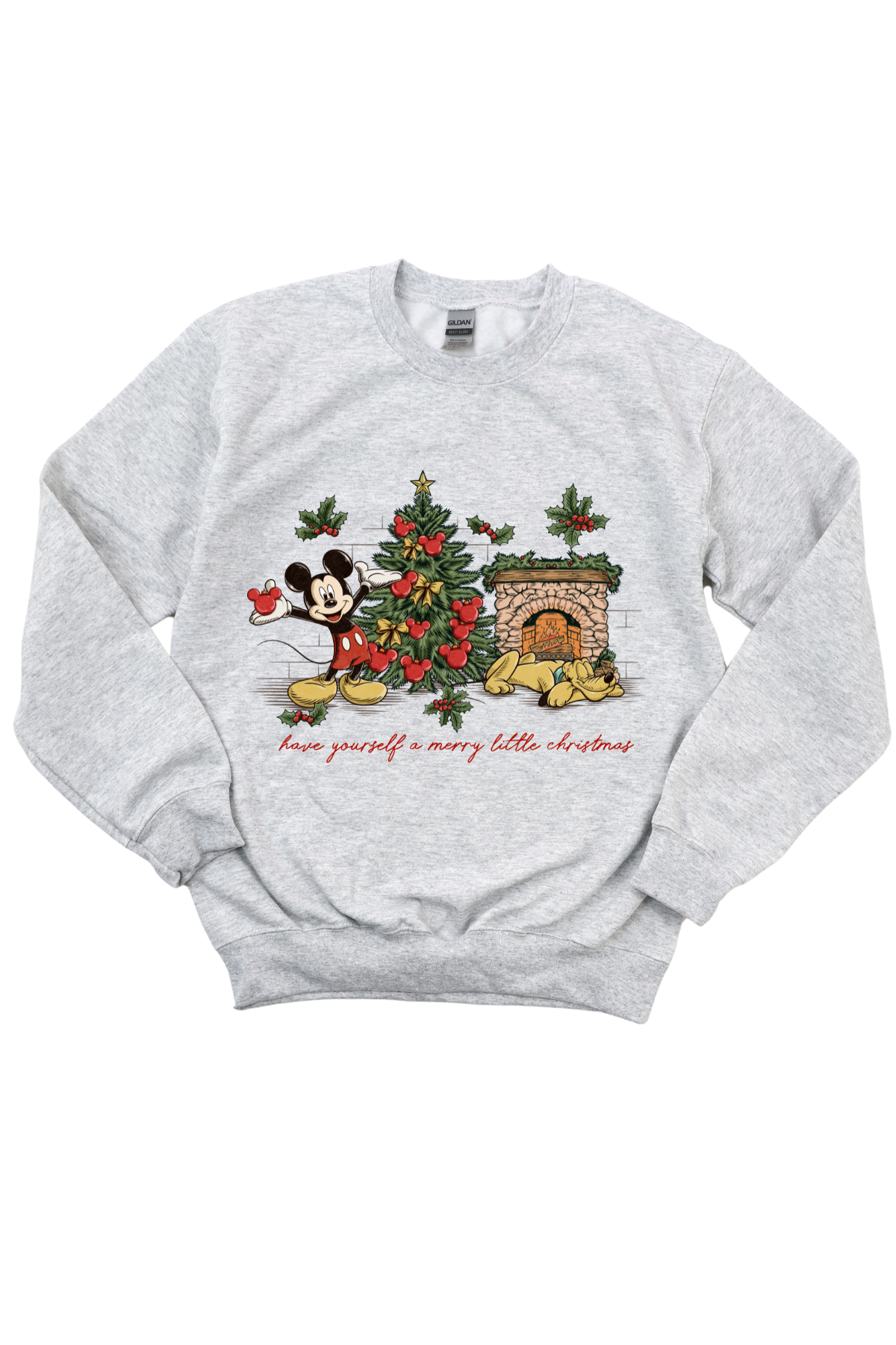 Vintage Inspired Mickey And Pluto Crewneck