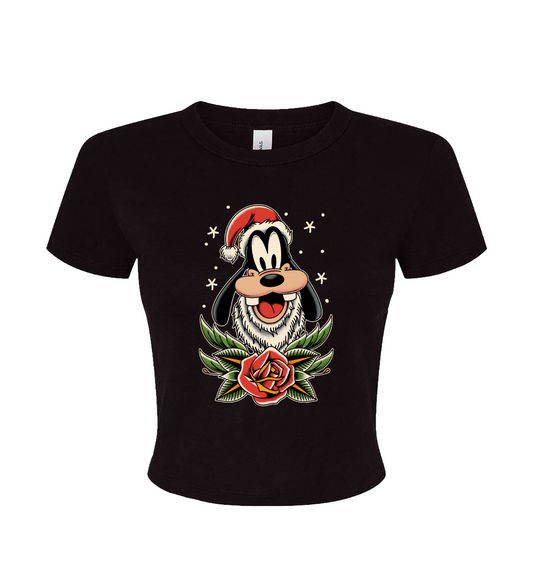 Santa Goofy Tattoo Baby Tee