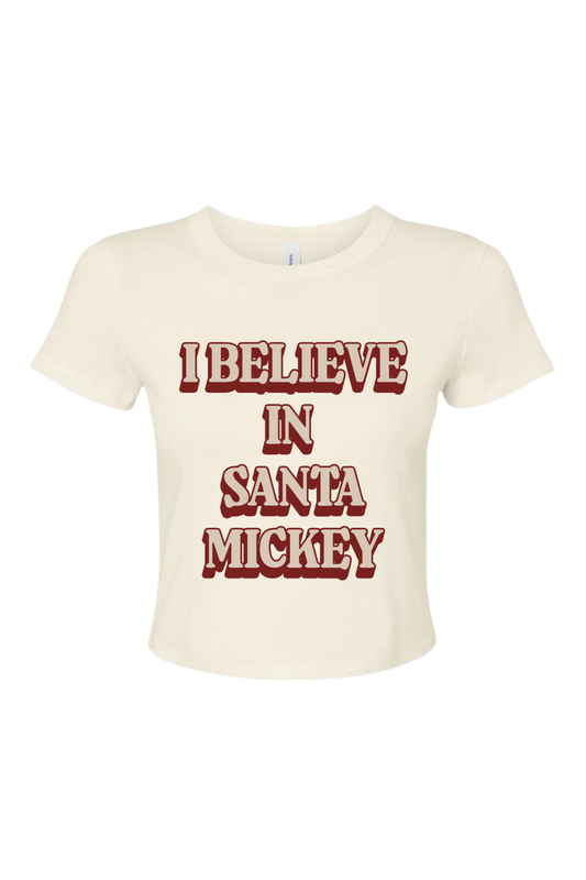 I Believe In Santa Mickey Baby Tee