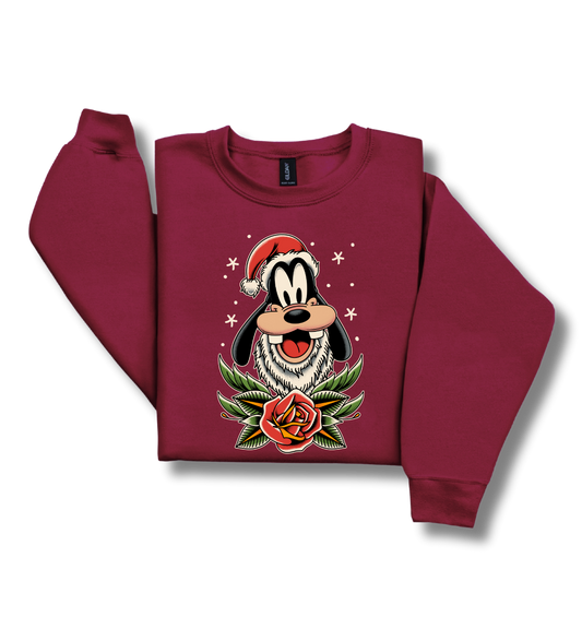 Santa Goofy Tattoo Crewneck