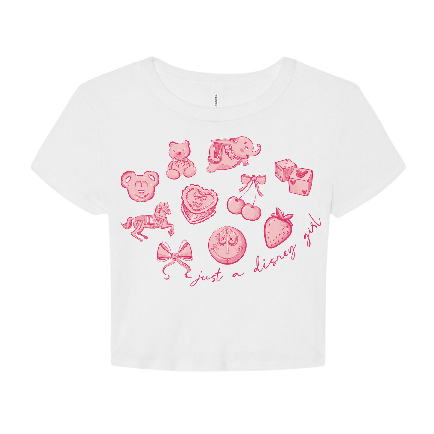 Girly Collage Micro Ribbed Baby Tee