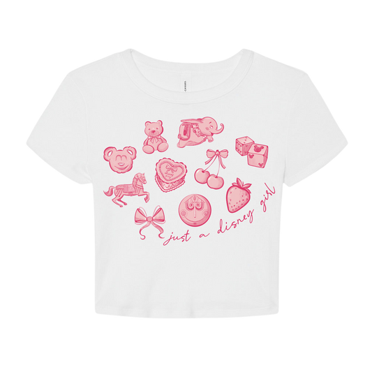 Girly Collage Micro Ribbed Baby Tee